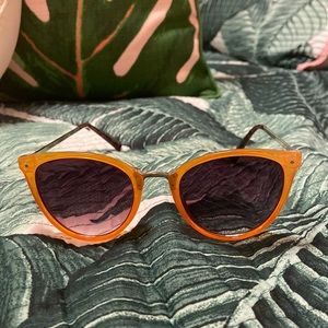 Orange retro inspired sunglasses